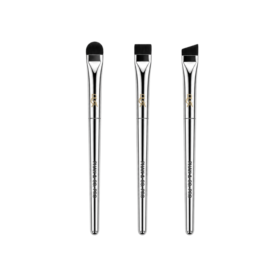 LUXE BRUSH COLLECTION: SET OF 3 ( ROUND, STRAIGHT & ANGLED)